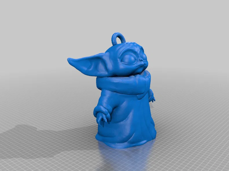 Móc khóa in 3D hình Baby Yoda đáng yêu cho fan Star Wars - Image 1