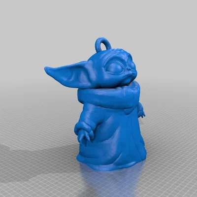 Móc khóa in 3D hình Baby Yoda đáng yêu cho fan Star Wars