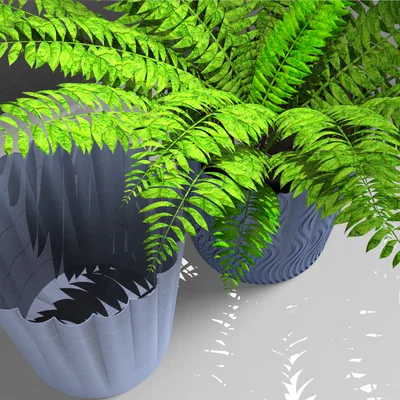 Mẫu chậu cây 3D để bàn: Thiết kế vân sóng và trơn hiện đại