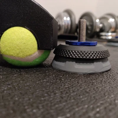 Chân đế bập bênh dùng bóng tennis cho Wahoo Kickr V5