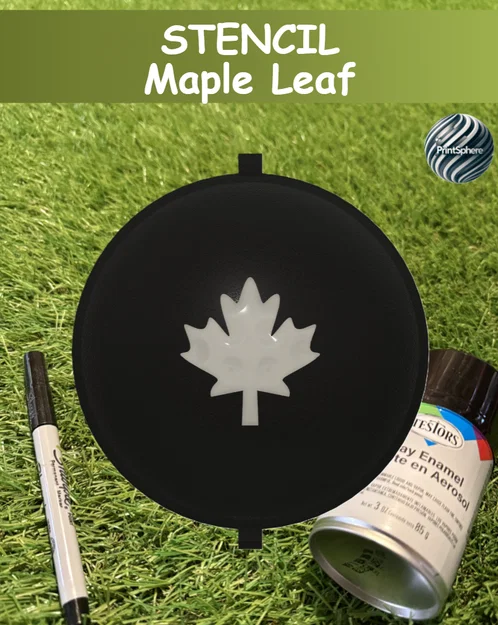 Golf - Stencil Hình Lá Phong (Maple Leaf) cho Bóng Golf - Image 1