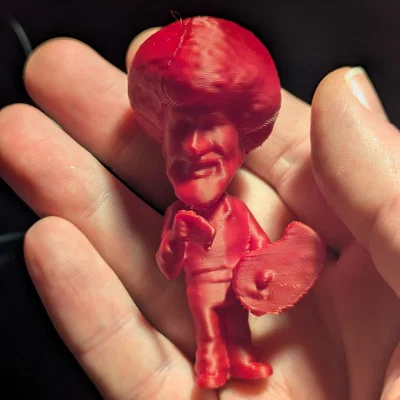 Mô hình Bob Ross (Bobble Ross) 3D mini độc đáo để bàn