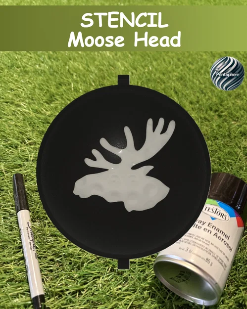 Stencil in logo đầu con nai cho bóng Golf - Image 1