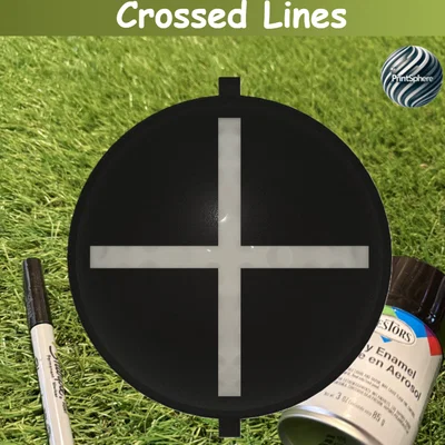 Golf - Miếng lót Stencil đánh dấu bóng Golf - Đường kẻ chéo