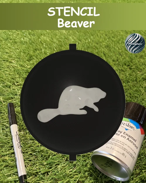 Golf - Miếng lót Stencil hình Hải ly cho bóng Golf - Image 1