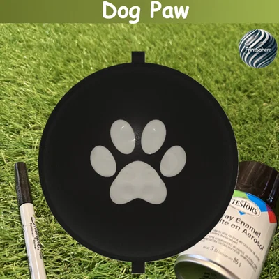 Golf - Miếng Stencil hình chân chó (Dog Paw) đánh dấu bóng golf