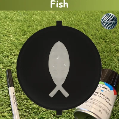 Golf - Khuôn in logo hình con cá cho bóng golf - Tôn giáo - Cơ đốc giáo