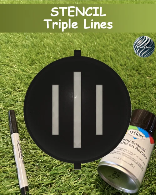 Golf - Khuôn kẻ vạch bóng - Triple Lines - Marker - Image 1