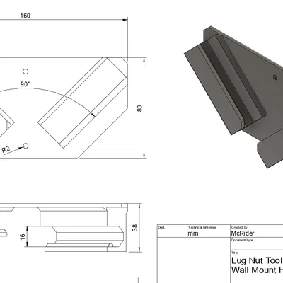 Giá treo cờ-lê tháo ốc bánh xe (Wheel Lug Nut Wrench Holder)