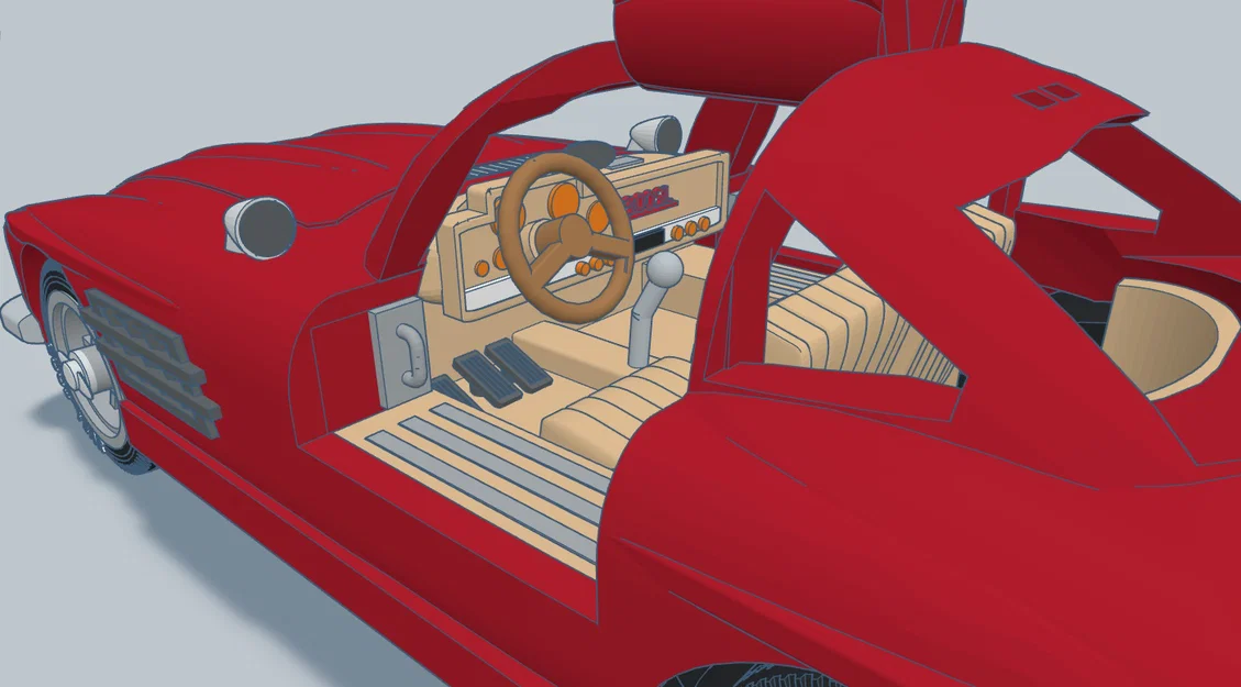 Mô hình in 3D xe cổ điển Mercedes 300SL 1954 độc đáo - Image 6