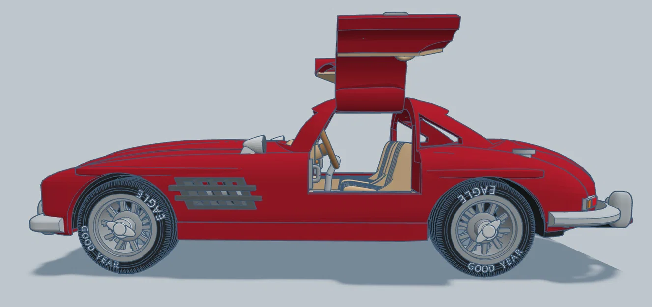 Mô hình in 3D xe cổ điển Mercedes 300SL 1954 độc đáo - Image 9