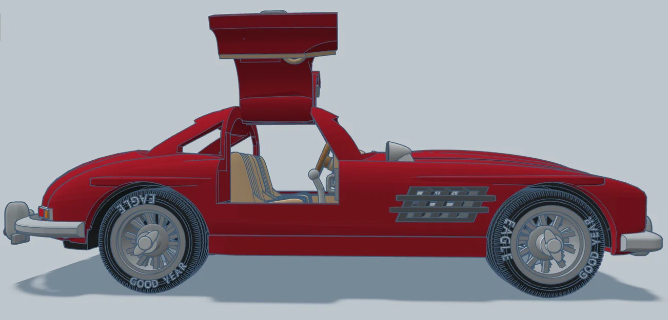 Mô hình in 3D xe cổ điển Mercedes 300SL 1954 độc đáo - Image 11