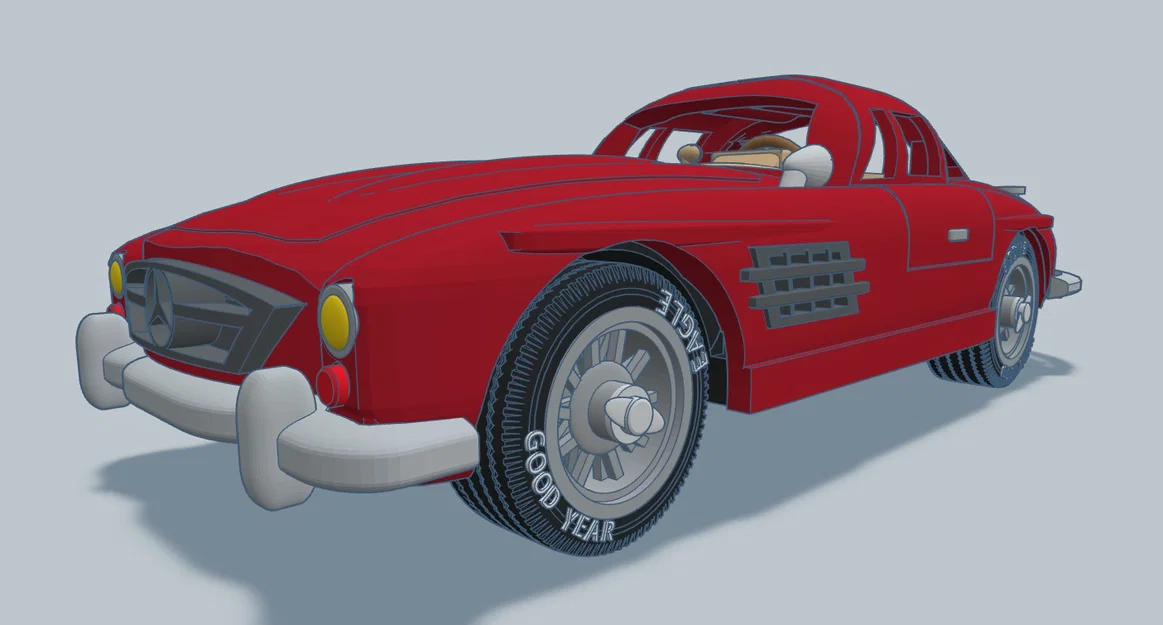 Mô hình in 3D xe cổ điển Mercedes 300SL 1954 độc đáo - Image 14