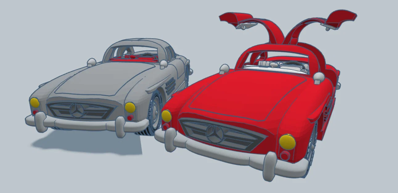 Mô hình in 3D xe cổ điển Mercedes 300SL 1954 độc đáo - Image 15