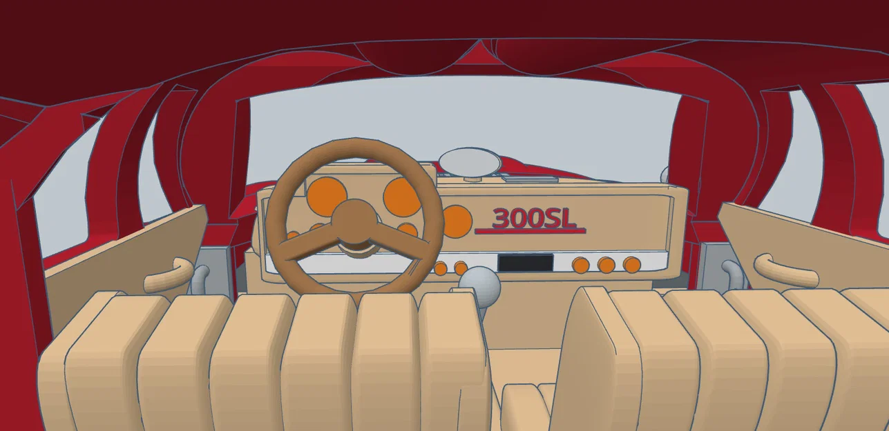 Mô hình in 3D xe cổ điển Mercedes 300SL 1954 độc đáo - Image 16