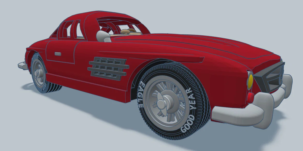 Mô hình in 3D xe cổ điển Mercedes 300SL 1954 độc đáo - Image 17