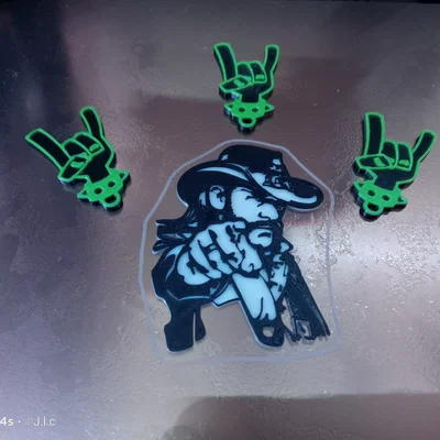 Mô hình in 3D chân dung huyền thoại nhạc rock Motorhead