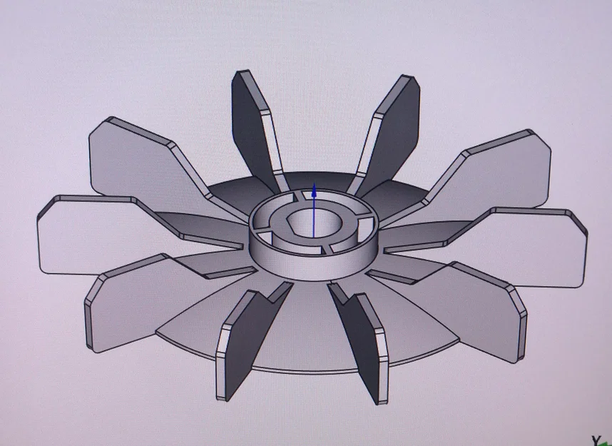 Cánh quạt tản nhiệt cho máy nén khí 135mm - File in 3D - Image 1