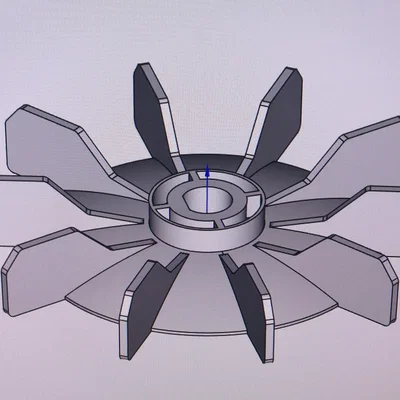 Cánh quạt tản nhiệt cho máy nén khí 135mm - File in 3D
