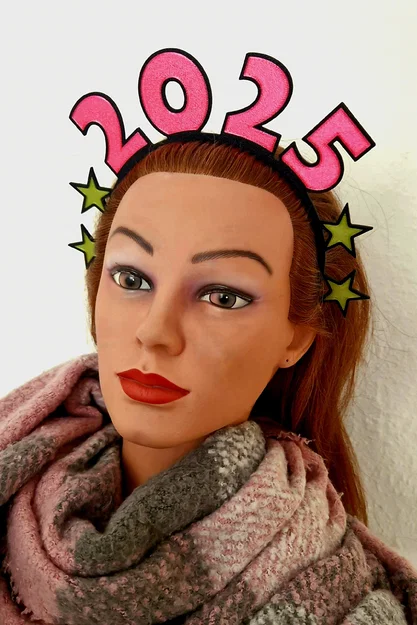 Bờm cài tóc 2025 độc đáo - Phụ kiện in 3D chào đón năm mới - Image 4