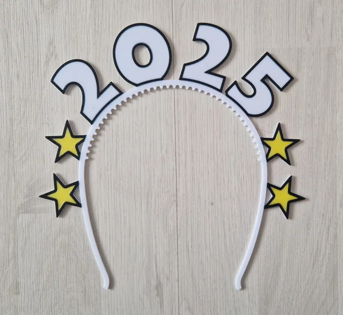 Bờm cài tóc 2025 độc đáo - Phụ kiện in 3D chào đón năm mới - Image 5