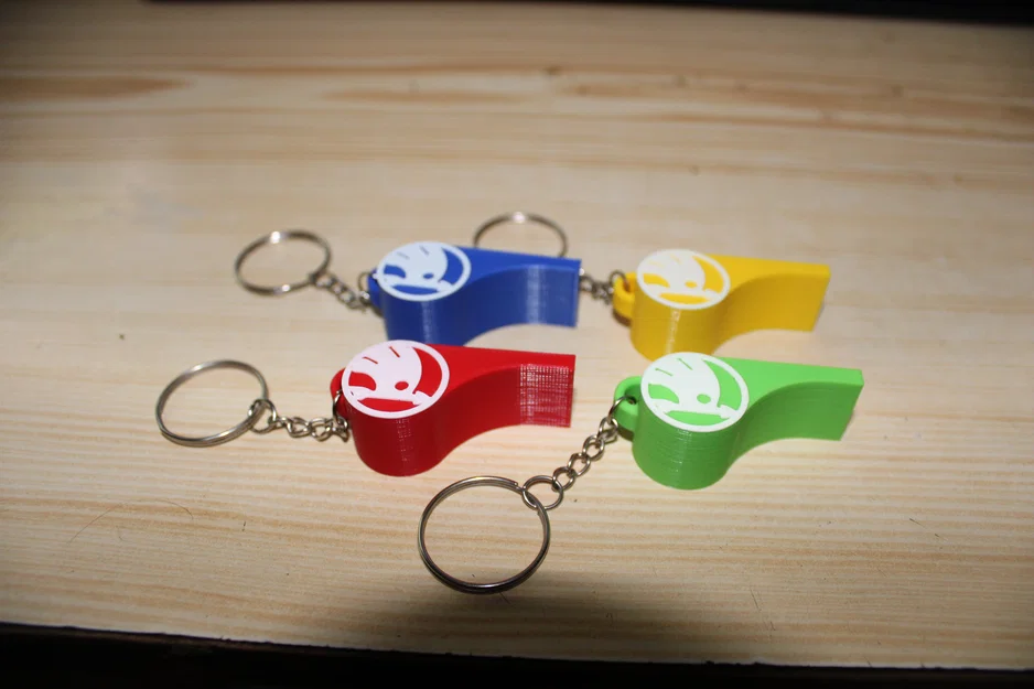 Còi thổi Skoda (Skoda whistle) in 3D độc đáo làm móc khóa - Image 1
