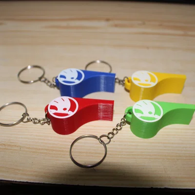 Còi thổi Skoda (Skoda whistle) in 3D độc đáo làm móc khóa