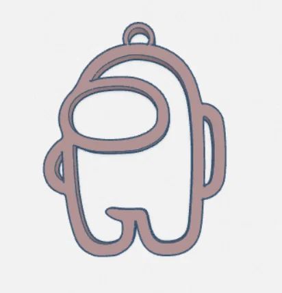 Móc khóa Among Us 3D: Mẫu in đơn giản, nhanh chóng và dễ thương - Image 1