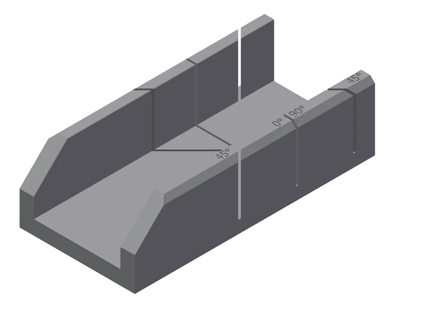 Khuôn cắt góc (Mitre box) 3D in - Hỗ trợ cắt gỗ và kim loại chính xác - Image 1
