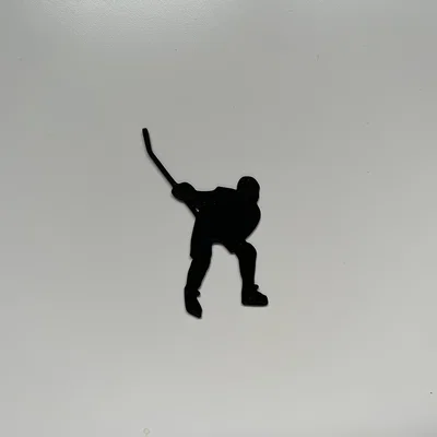 Tranh tường 3D cầu thủ Hockey - Mô hình trang trí thể thao cực chất