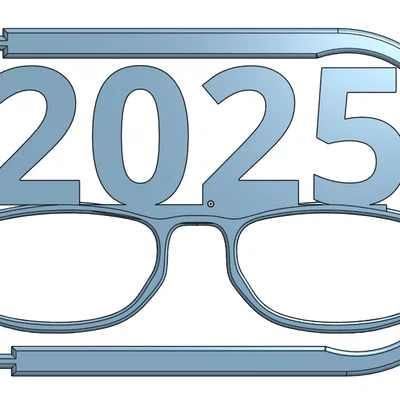 Kính mắt độc đáo chào đón năm mới 2025 - File in 3D phong cách
