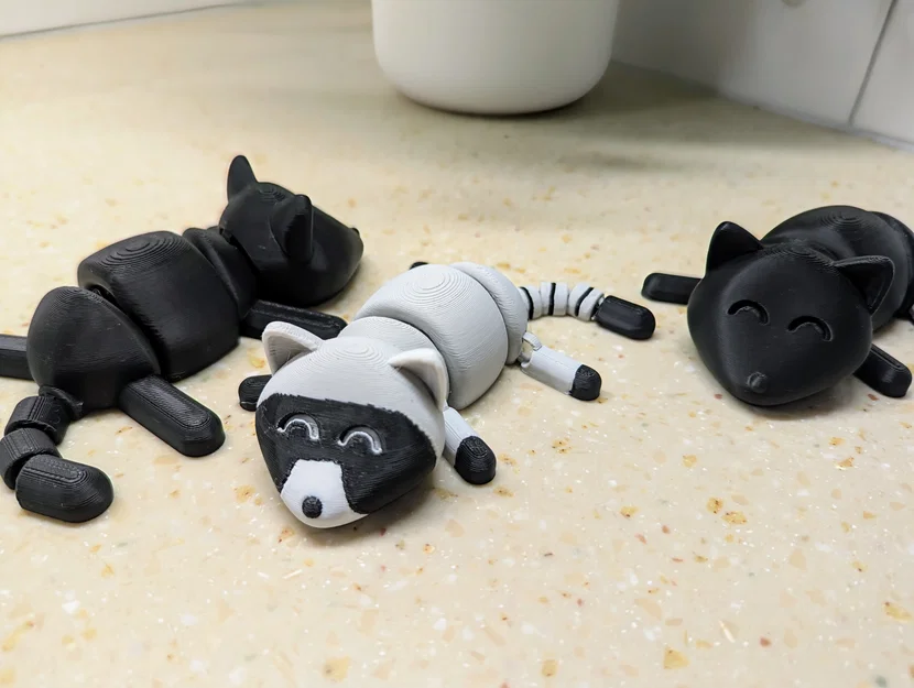 Gấu trúc khớp nối đáng yêu (Cute Articulated Racoons) - Image 1