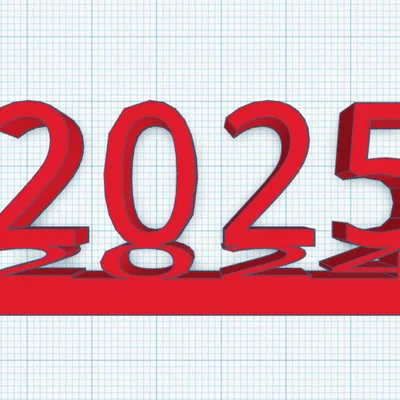 Mô hình trang trí Happy New Year 2025 in 3D độc đáo