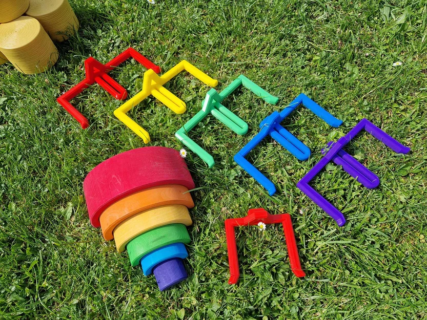 Càng gắp cuộn rơm (Round Bale Transport Fork) cho xe Bruder - Image 1