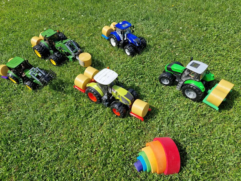 Càng gắp cuộn rơm (Round Bale Transport Fork) cho xe Bruder - Image 2