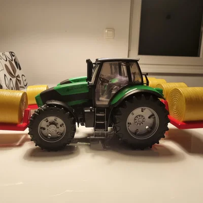 Càng gắp cuộn rơm (Round Bale Transport Fork) cho xe Bruder