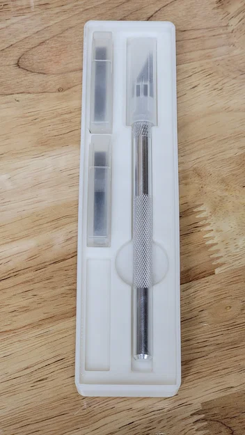 Khay Đựng Dao Xacto và Lưỡi Dao Hệ Gridfinity 4x1 - Image 1