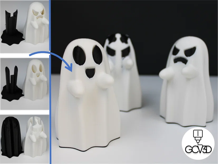 Ghosties - Bộ ma gia đình - In Dual Color cho máy Single Extruder - Image 1