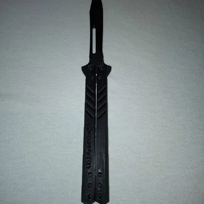 Mô hình dao bướm Butterfly Knife 3D - Đạo cụ tập luyện an toàn