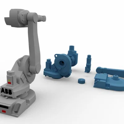 Mô hình robot công nghiệp ABB IRB 1600 in 3D chi tiết