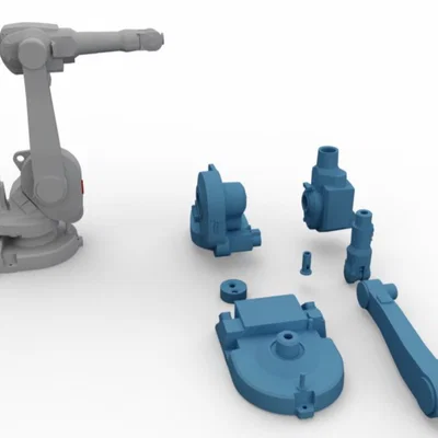 Mô hình robot công nghiệp ABB IRB 1600 in 3D chi tiết