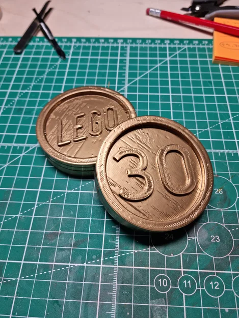 Đồng xu mô hình Lego tỷ lệ 10:1 in 3D trang trí độc đáo - Image 1