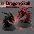 Mô hình hộp sọ Rồng Đá (Stone Dragon) kèm chân đế - Thumbnail 3