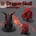Mô hình hộp sọ Rồng Đá (Stone Dragon) kèm chân đế - Thumbnail 5