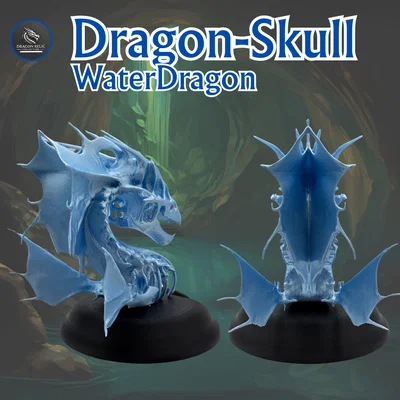 Mô hình hộp sọ Rồng Nước (Water Dragon) kèm chân đế