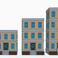 Bộ mô hình tòa nhà chung cư (Apartment Buildings) in 3D - Thumbnail 1