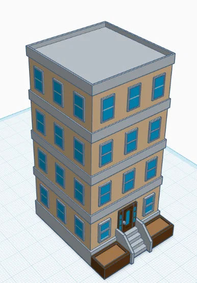 Bộ mô hình tòa nhà chung cư (Apartment Buildings) in 3D - Image 2