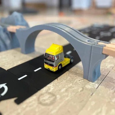 Đường ray gỗ dạng dốc & cầu (Tương thích với IKEA & BRIO)