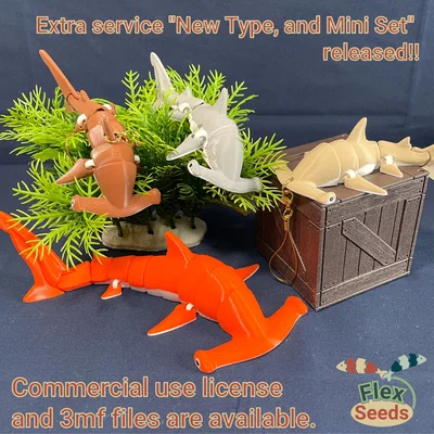 Mô hình cá mập đầu búa Flexi (In nguyên khối)