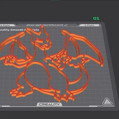 Mô hình trang trí tường Pokemon Charizard 3D độc đáo